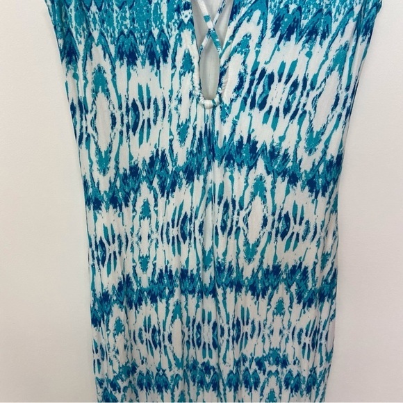Forest Lily maxi dress blue white bohemian size 6 sleeveless lightweight jersey - Picture 7 of 16